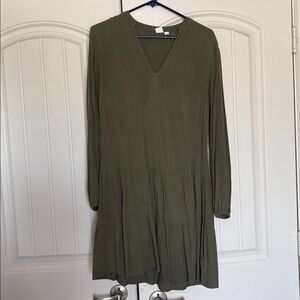 GAP Sage Green V-Neck Dress